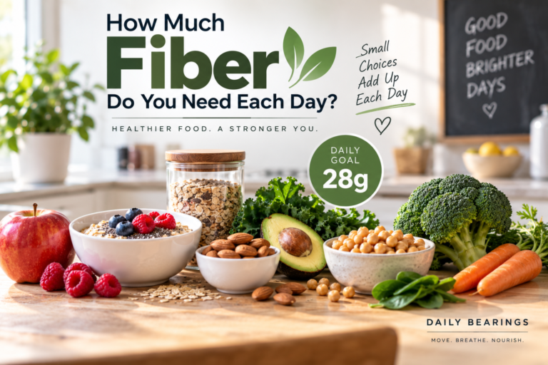 High-fiber foods with a daily fiber goal of 28 grams